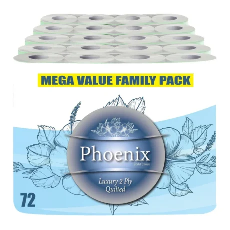 New Users Sale — Phoenix Quilted 2-Ply Soft White Toilet Rolls | 72 Pack (150 Sheets per Roll)